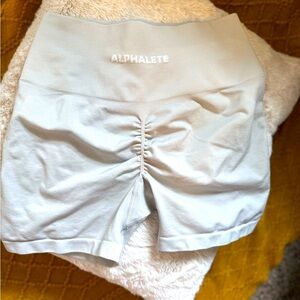 Alphalete Gray Athletic Shorts with Scrunch Detail